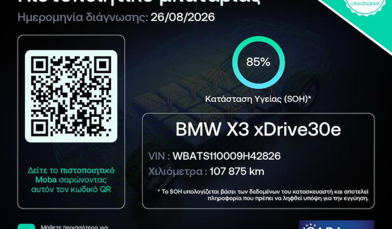 BMW X3 2021  X-DRIVE 30E TS11 2.0 AUTO F1 AWD 4X4 PLUG-IN HYBRID ECO START/STOP EURO-6 ΕΛΛΗΝΙΚΟ γεμάτο